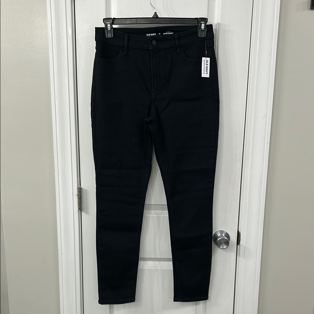 Old Navy Black Skinny Jeans Sleek Tapered Fit